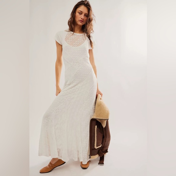 FREE PEOPLE | ✨NEW✨ Cypress Lace Maxi in Optic White - Picture 5 of 6